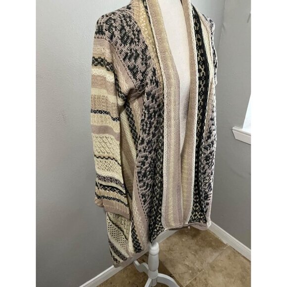 Poem & Thread Draped Knitted Cardigan Sweater Size Large - Picture 3 of 9